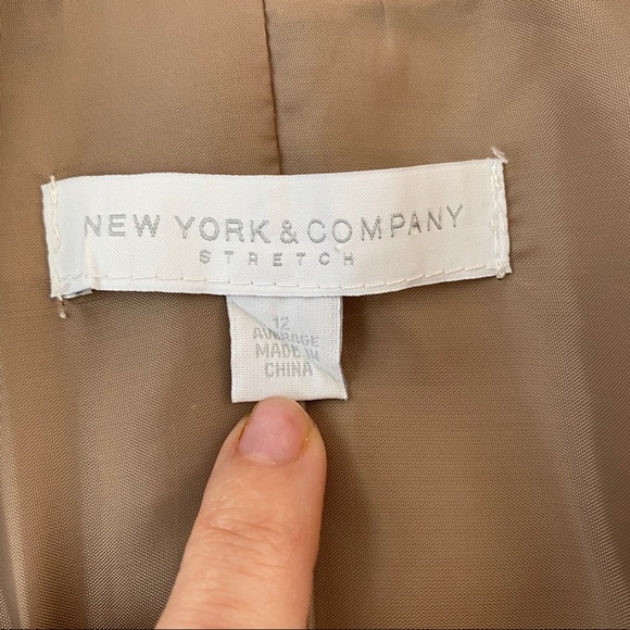 New York & Company Tan Stretch Blazer / Jacket - Picture 6 of 7